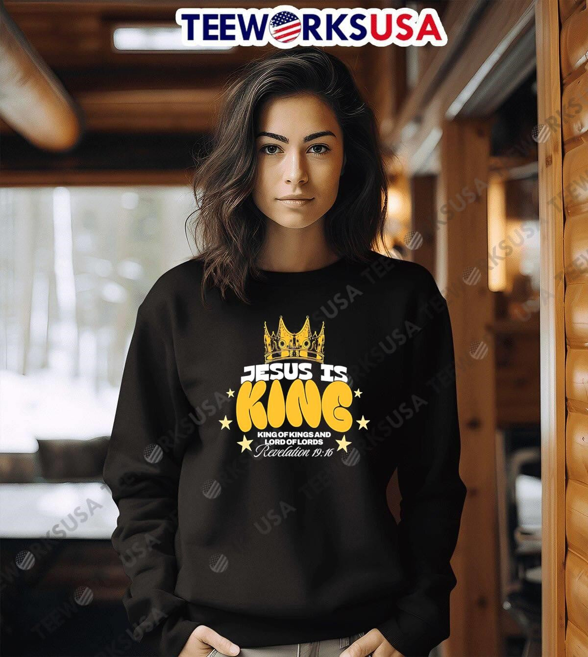 Jesus is King of Kings and Lord Lords - Adult & Kids T-Shirts, Sweatshirts & Hoodies apparel design preview 6