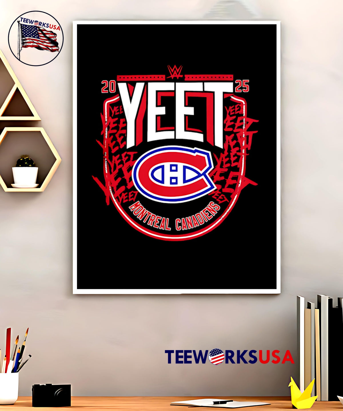 Jey Uso Yeet X Montreal Canadiens 2025 - Adult & Kids T-Shirts, Sweatshirts & Hoodies apparel design preview 5