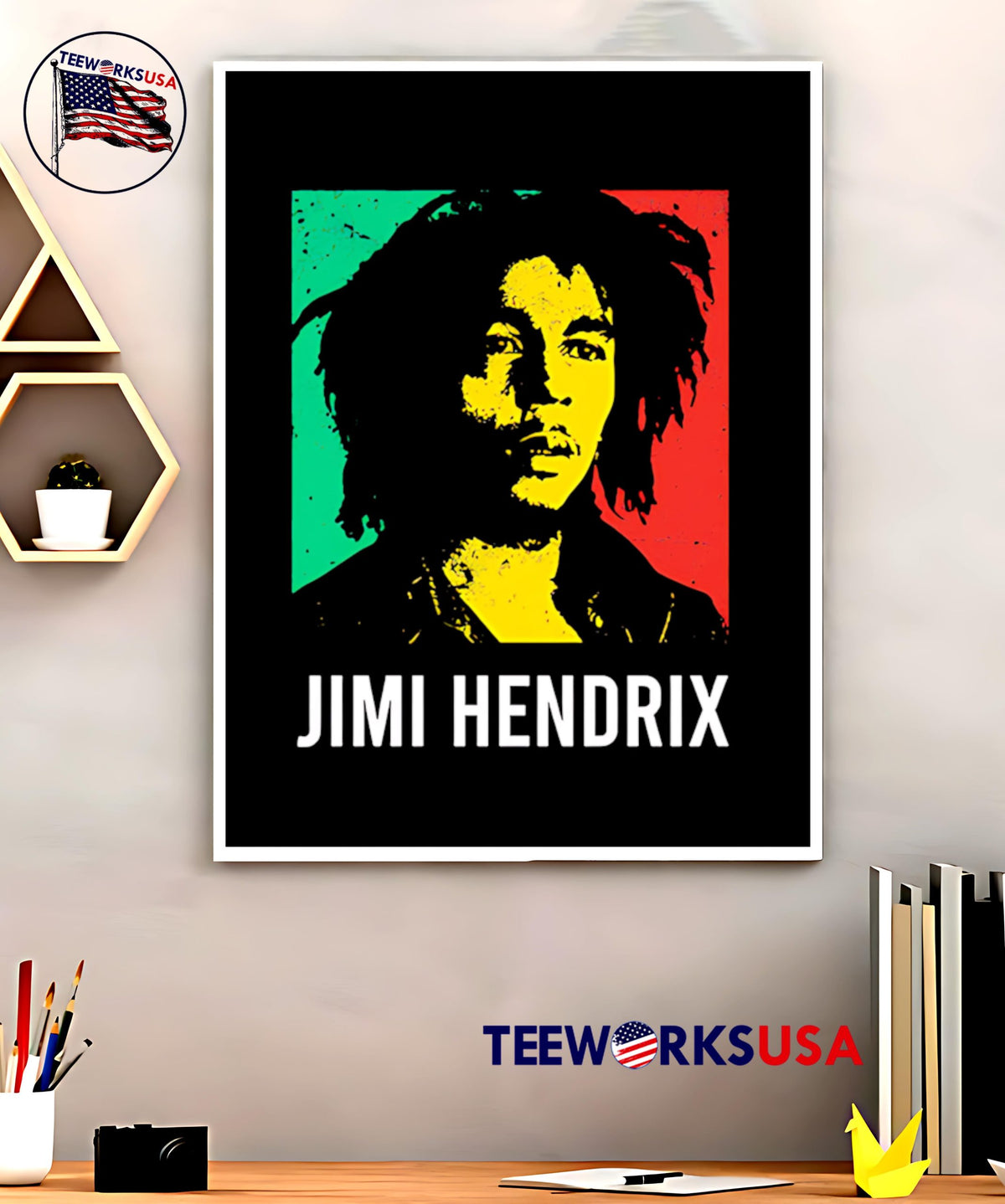 Jimi Hendrix Bob Marley - Adult & Kids T-Shirts, Sweatshirts & Hoodies apparel design preview 5