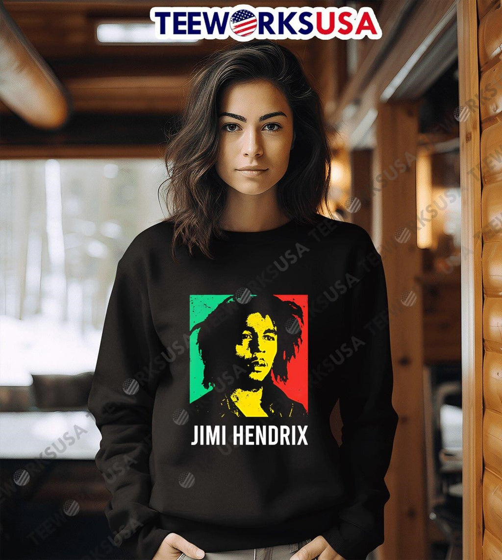 Jimi Hendrix Bob Marley - Adult & Kids T-Shirts, Sweatshirts & Hoodies apparel design preview 6