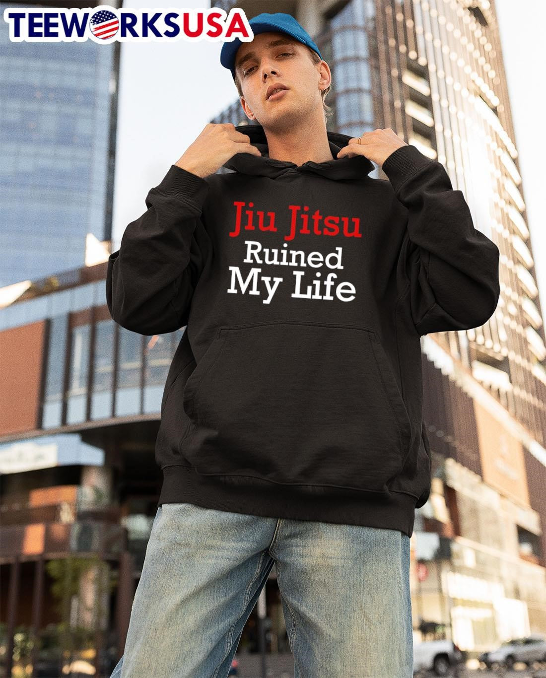 Jiu Jitsu Ruined My Life - Adult & Kids T-Shirts, Sweatshirts & Hoodies apparel design preview 3