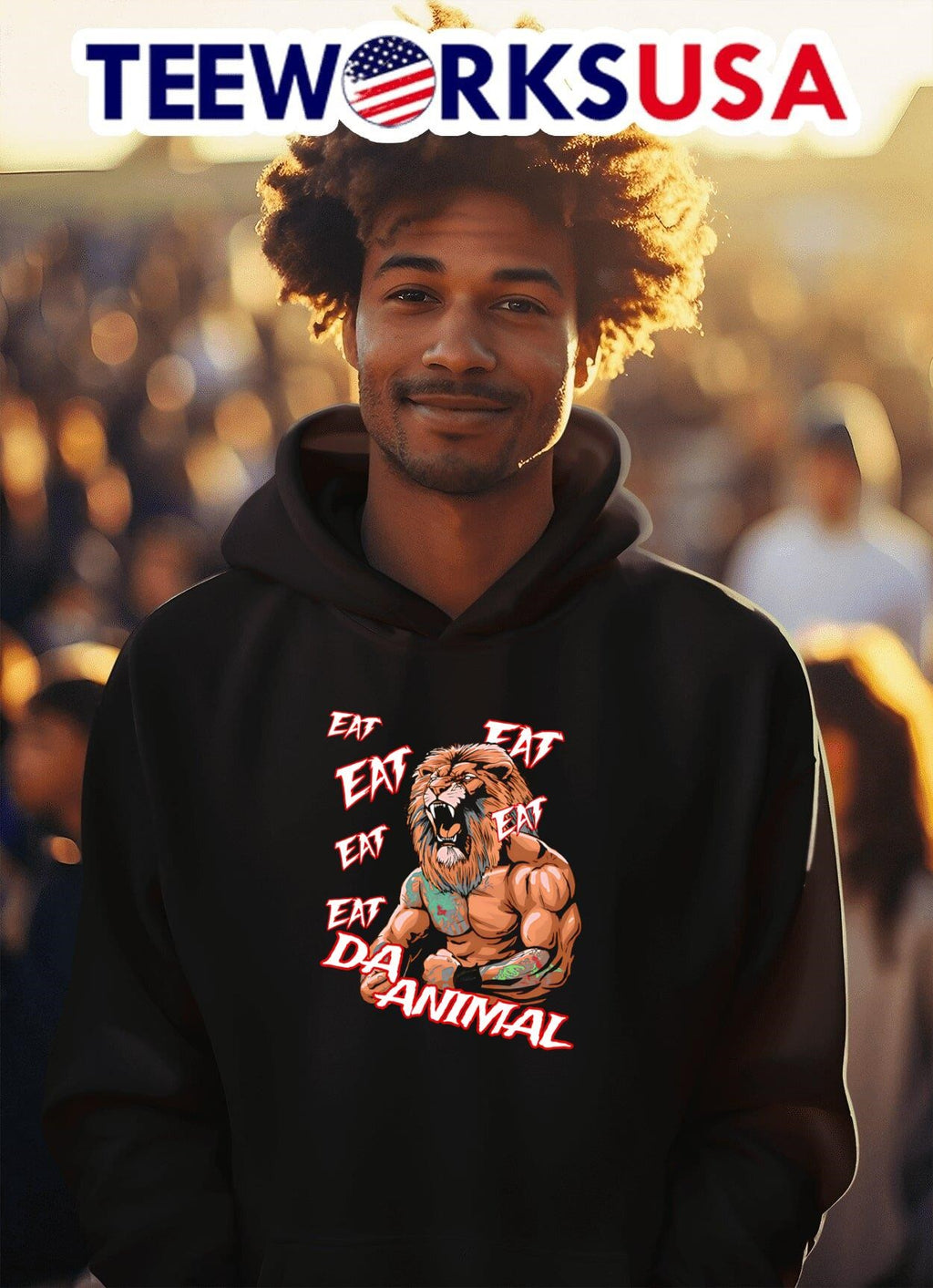 John Da AnimaL lion head - Adult & Kids T-Shirts, Sweatshirts & Hoodies apparel design preview 2
