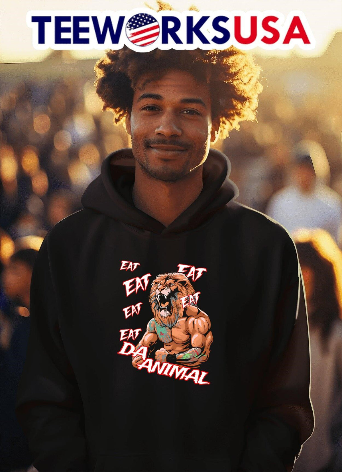 John Da AnimaL lion head - Adult & Kids T-Shirts, Sweatshirts & Hoodies apparel design preview 2