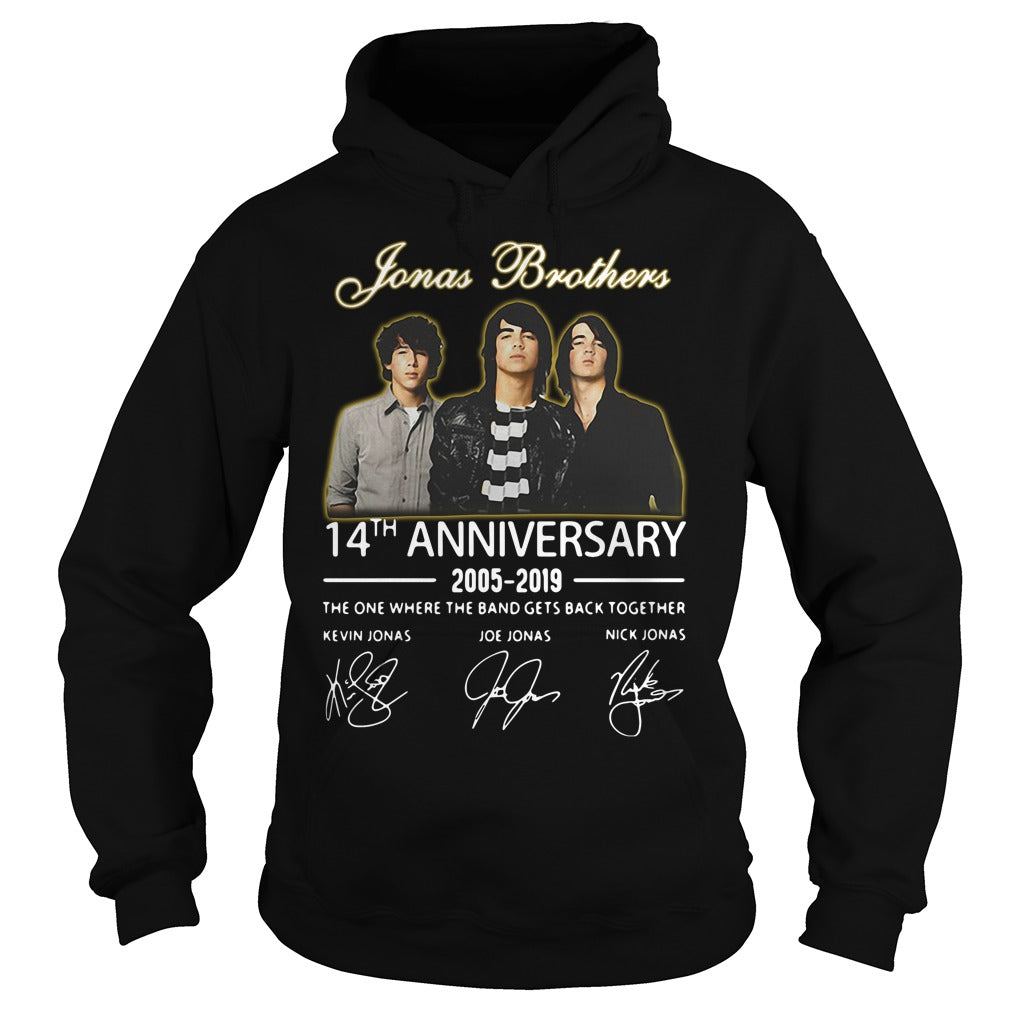 Jonas Brothers 14th Anniversary 2005-2019 - Adult & Kids T-Shirts, Sweatshirts & Hoodies apparel design preview 4