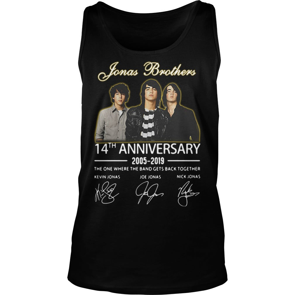 Jonas Brothers 14th Anniversary 2005-2019 - Adult & Kids T-Shirts, Sweatshirts & Hoodies apparel design preview 3