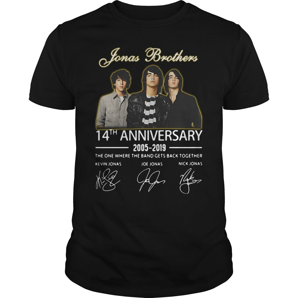Jonas Brothers 14th Anniversary 2005-2019 - Adult & Kids T-Shirts, Sweatshirts & Hoodies apparel design preview 1