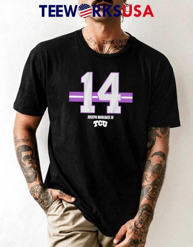 Joseph Manjack IV 14 Stripe TCU Football - Adult & Kids T-Shirts, Sweatshirts & Hoodies apparel design preview 1