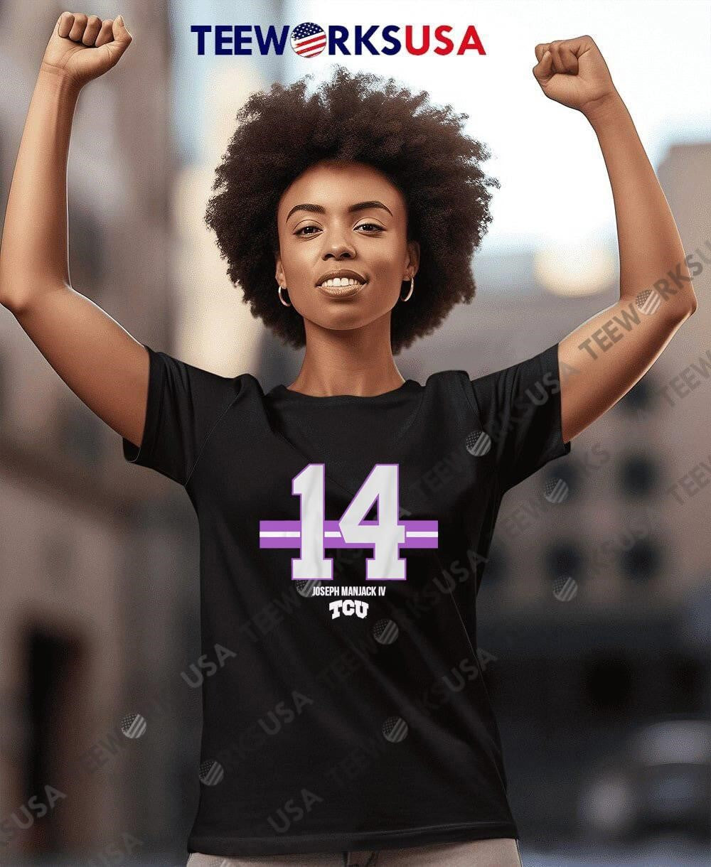 Joseph Manjack IV 14 Stripe TCU Football - Adult & Kids T-Shirts, Sweatshirts & Hoodies apparel design preview 8