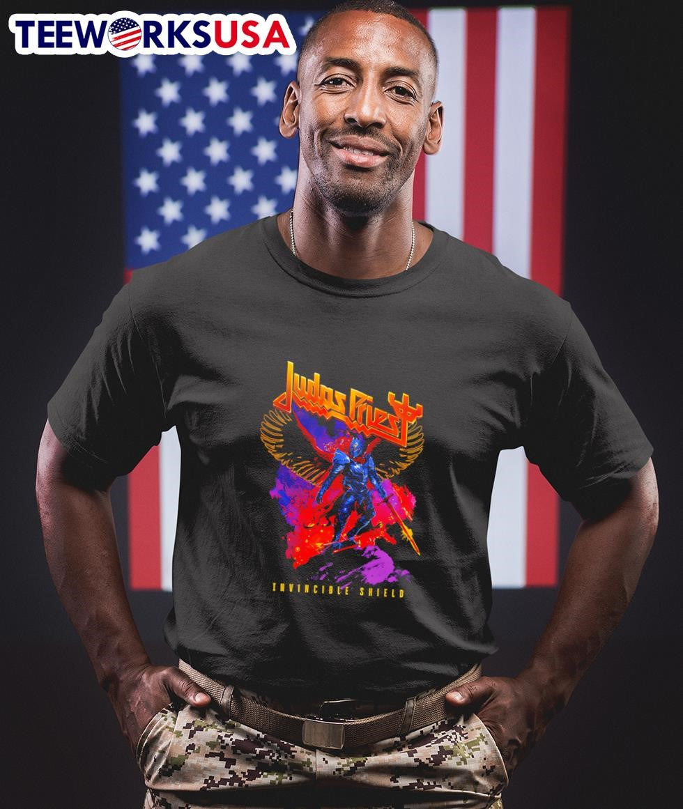 Judas Priest Invincible Shield Tour - Adult & Kids T-Shirts, Sweatshirts & Hoodies apparel design preview 1