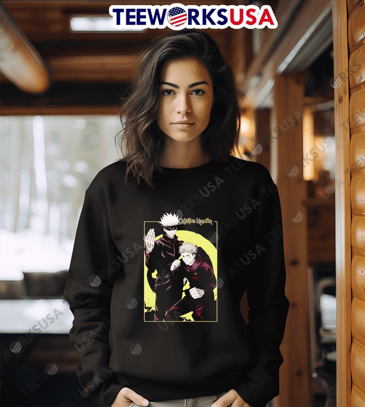 Jujutsu Kaisen Yuji and Gojo - Adult & Kids T-Shirts, Sweatshirts & Hoodies apparel design preview 4