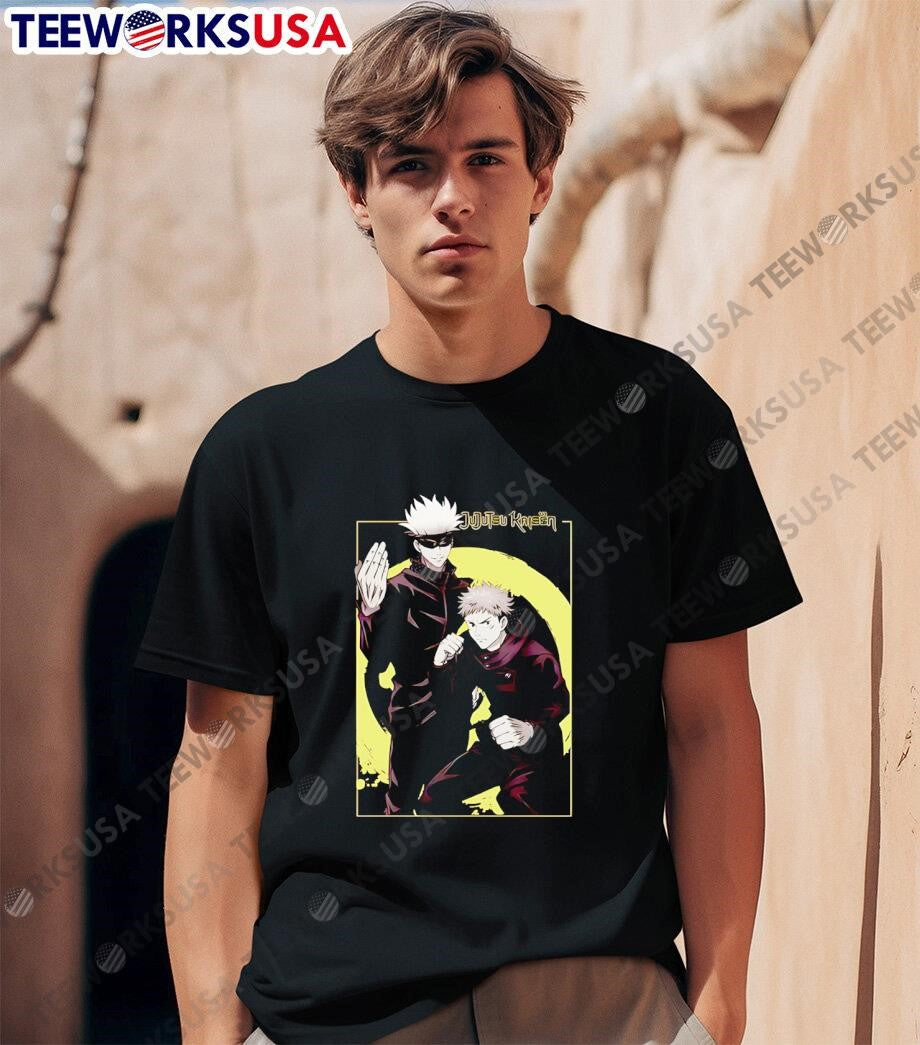 Jujutsu Kaisen Yuji and Gojo - Adult & Kids T-Shirts, Sweatshirts & Hoodies apparel design preview 1
