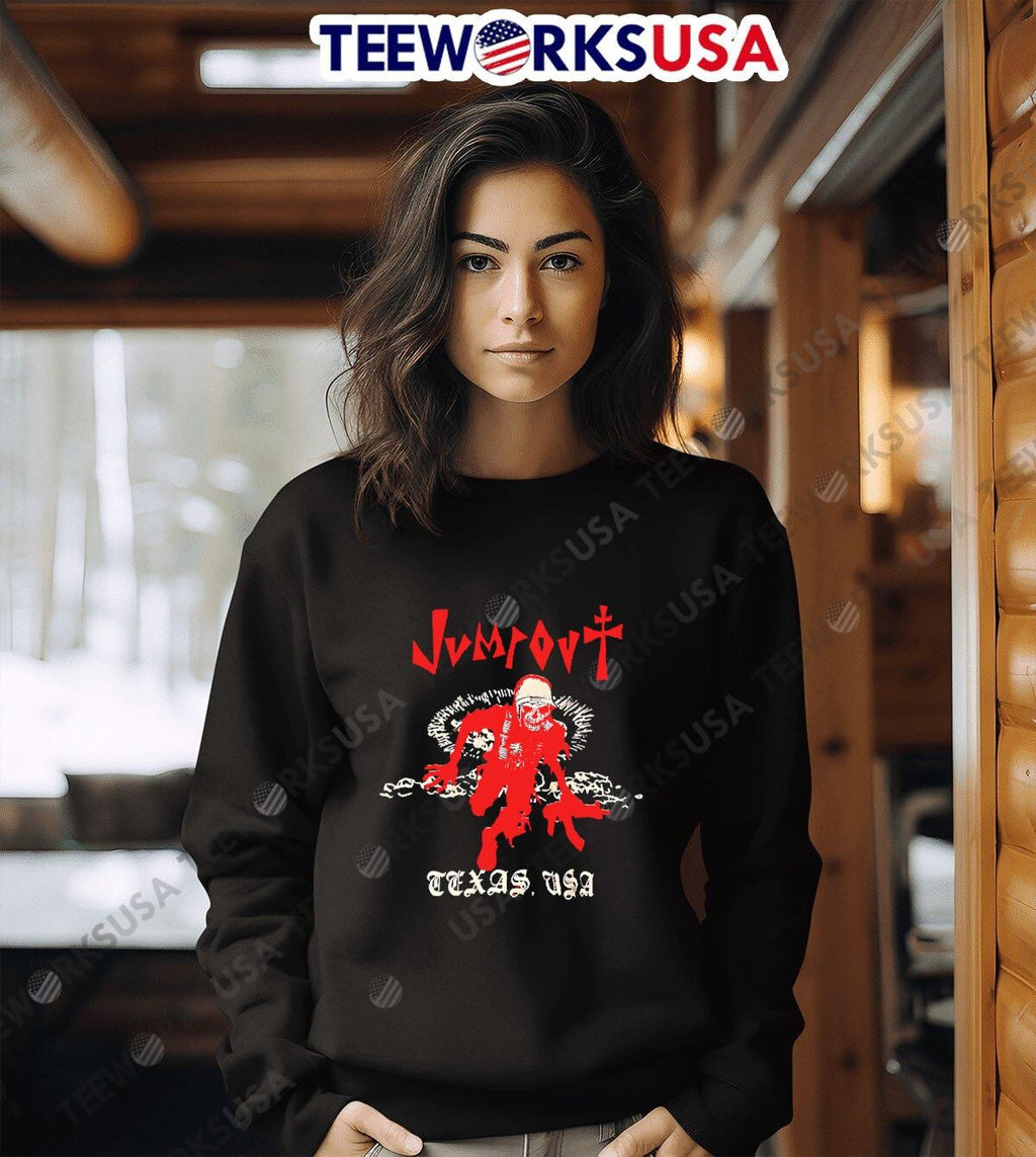 Jumpout Texas Usa Skeleton Gun - Adult & Kids T-Shirts, Sweatshirts & Hoodies apparel design preview 6