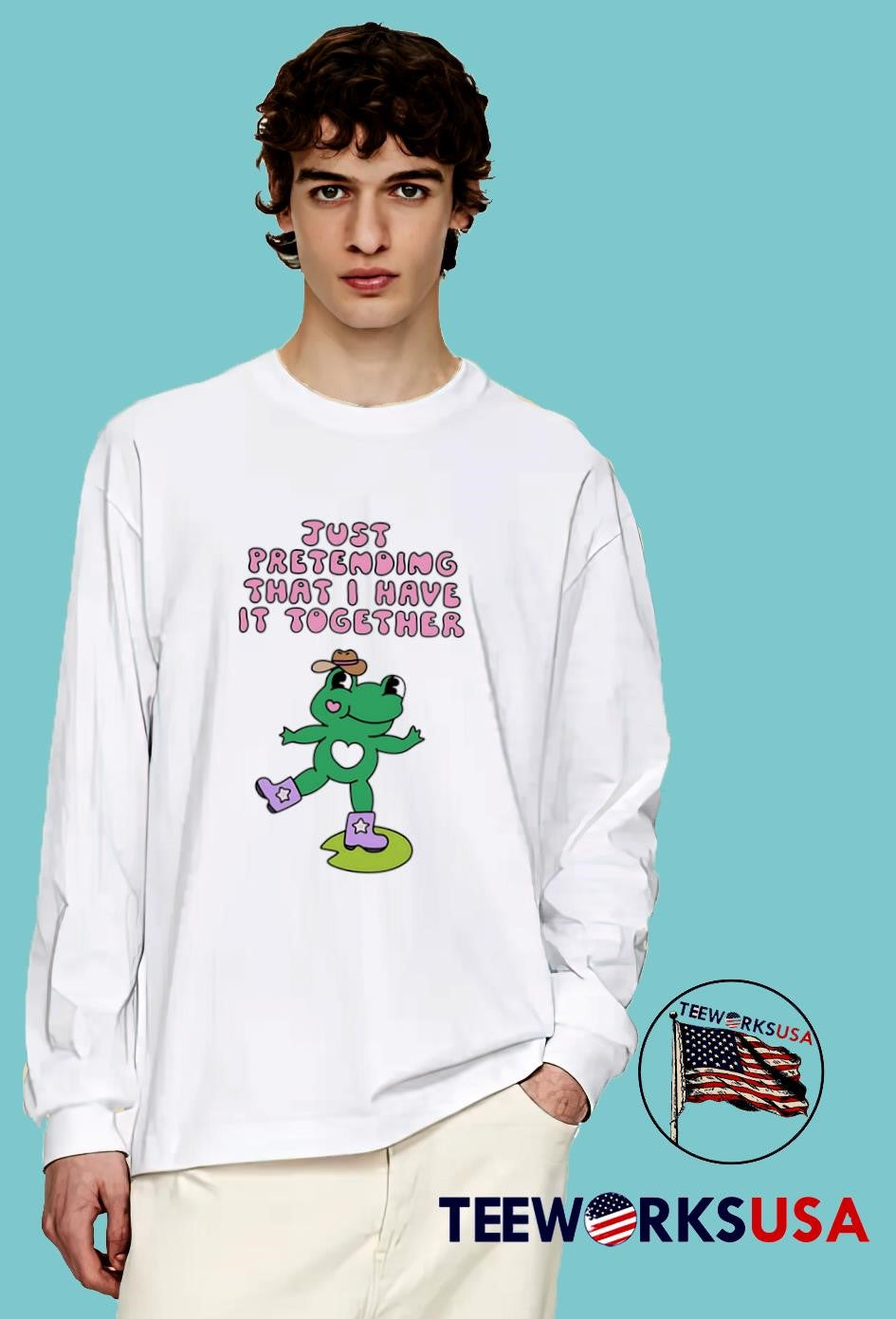 Just Pretending That I Have It Together Frog cute - Adult & Kids T-Shirts, Sweatshirts & Hoodies apparel design preview 4