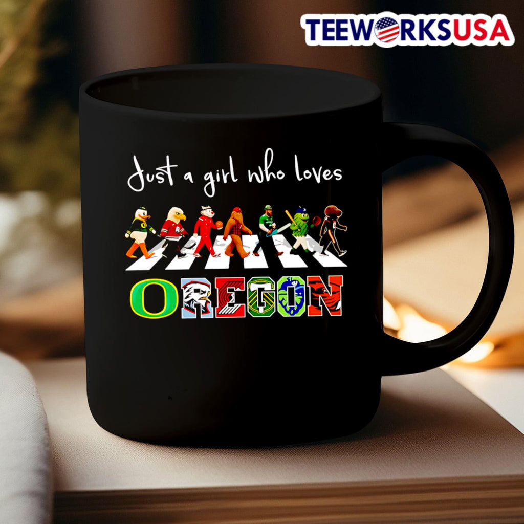 Just a girl who loves Oregon sports mascot - Adult & Kids T-Shirts, Sweatshirts & Hoodies apparel design preview 3