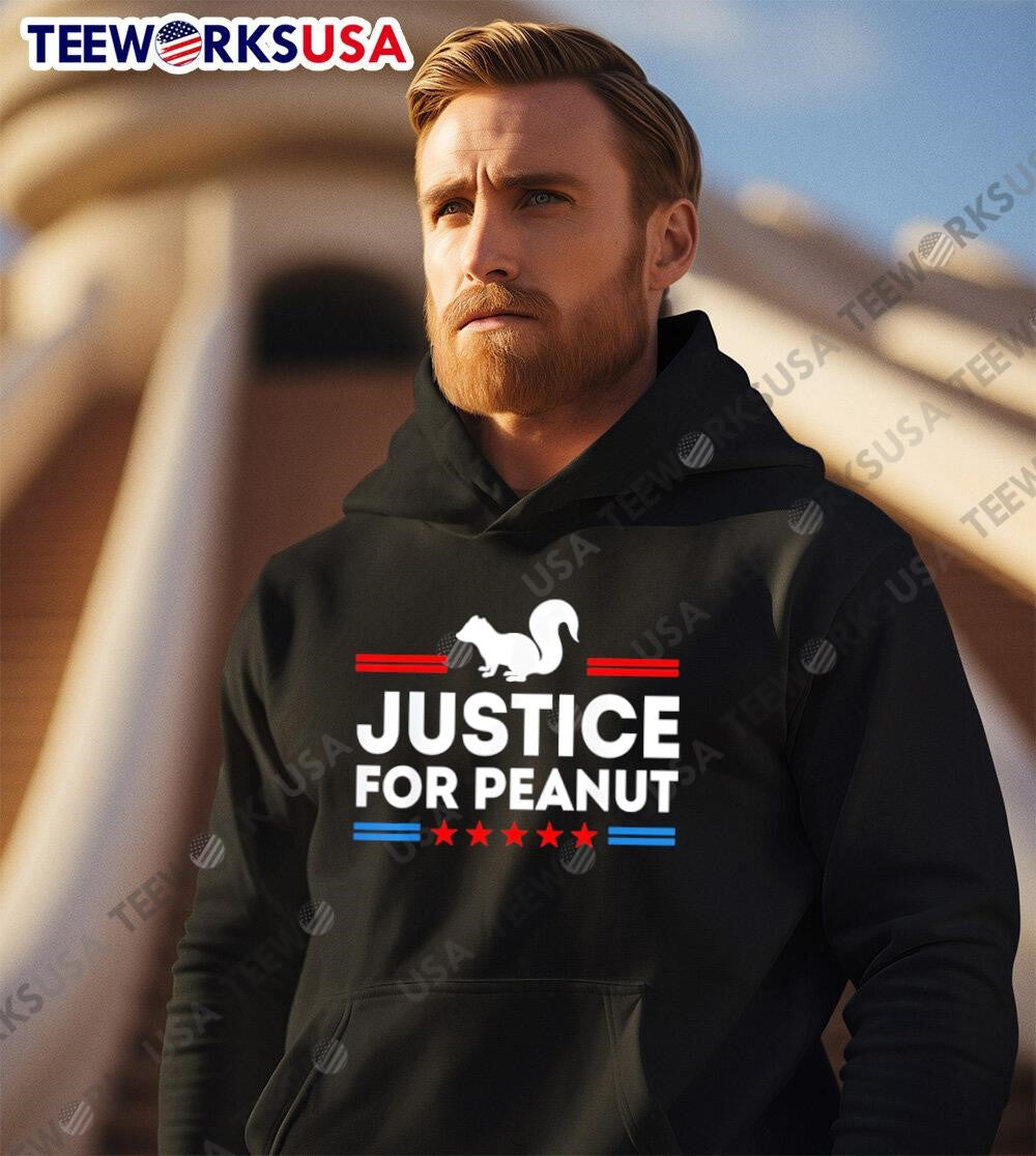 Justice For Peanut The Squirrel 2024 - Adult & Kids T-Shirts, Sweatshirts & Hoodies apparel design preview 2
