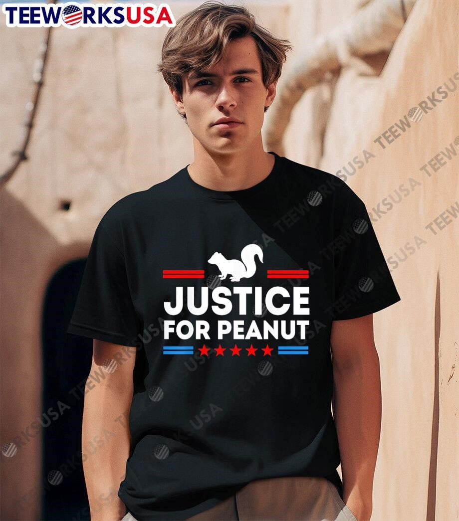 Justice For Peanut The Squirrel 2024 - Adult & Kids T-Shirts, Sweatshirts & Hoodies apparel design preview 1