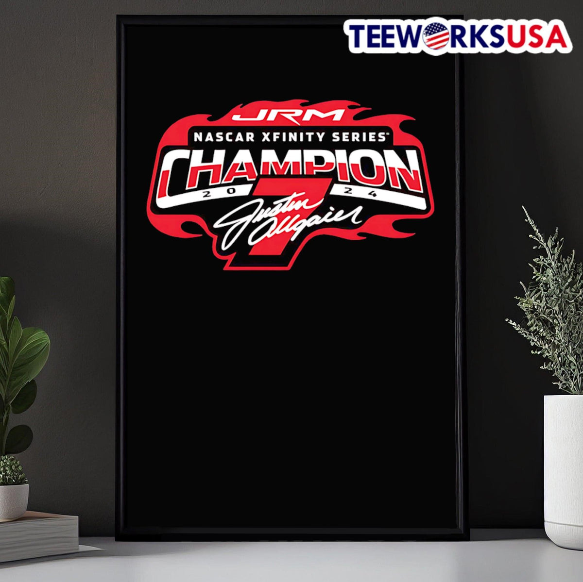 Justin Allgaier #7 Champion - Adult & Kids T-Shirts, Sweatshirts & Hoodies apparel design preview 5