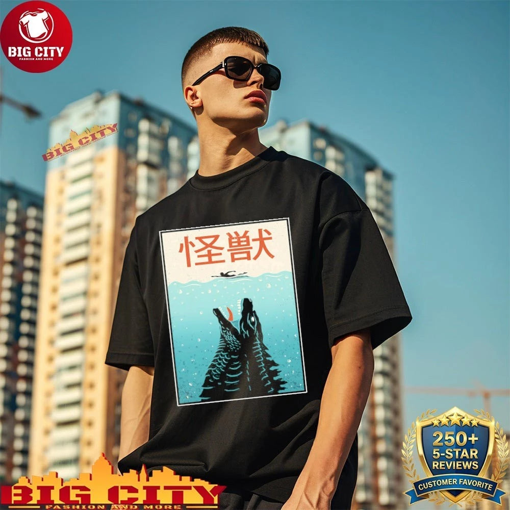 Kaiju Ocean Attack - Adult & Kids T-Shirts, Sweatshirts & Hoodies apparel design preview 1