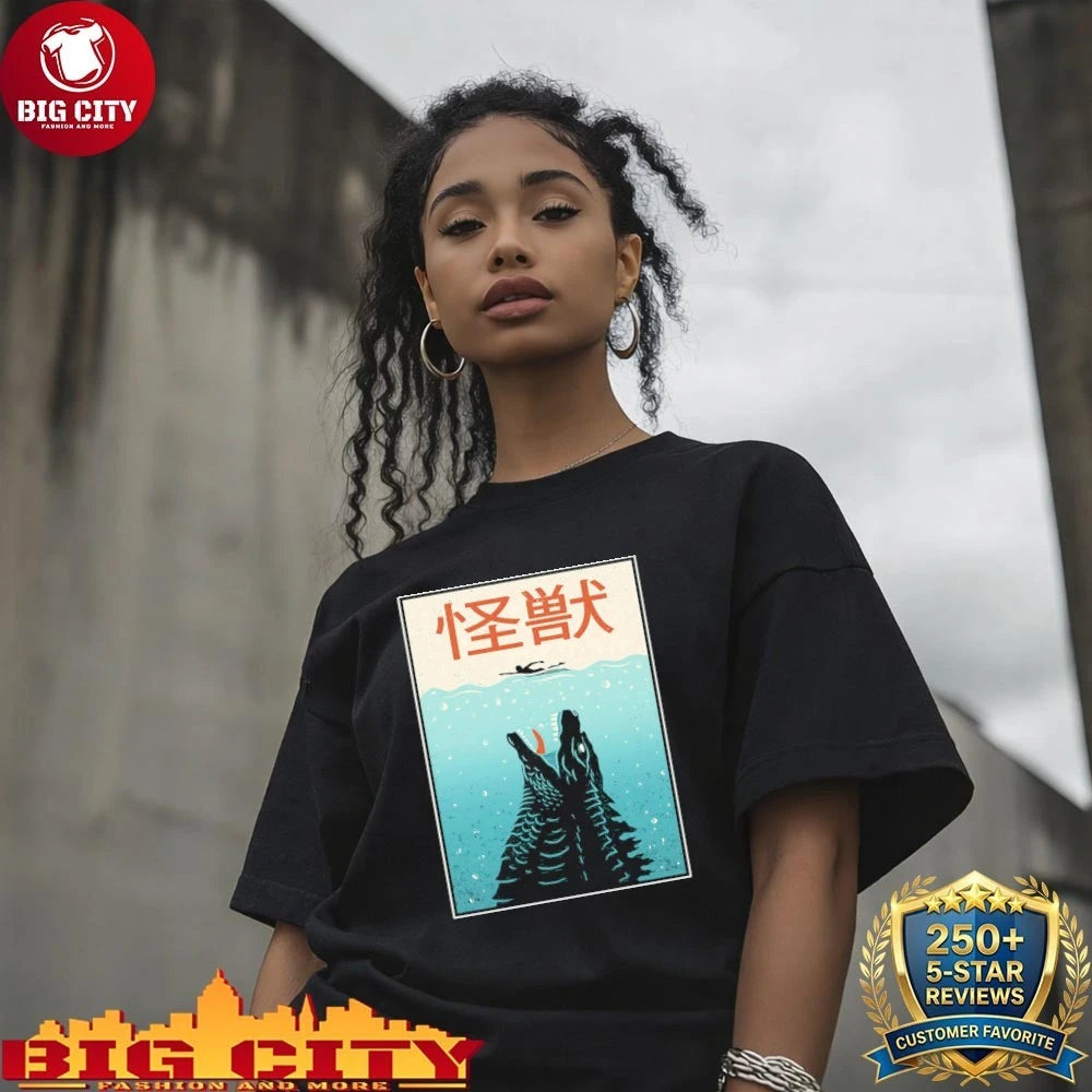 Kaiju Ocean Attack - Adult & Kids T-Shirts, Sweatshirts & Hoodies apparel design preview 4