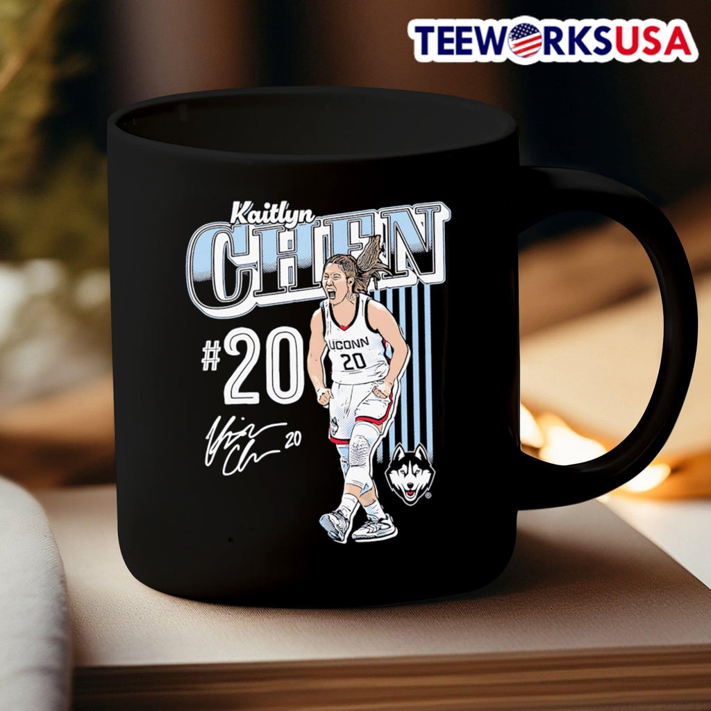Kaitlyn Chen UConn illustrated cartoon - Adult & Kids T-Shirts, Sweatshirts & Hoodies apparel design preview 3