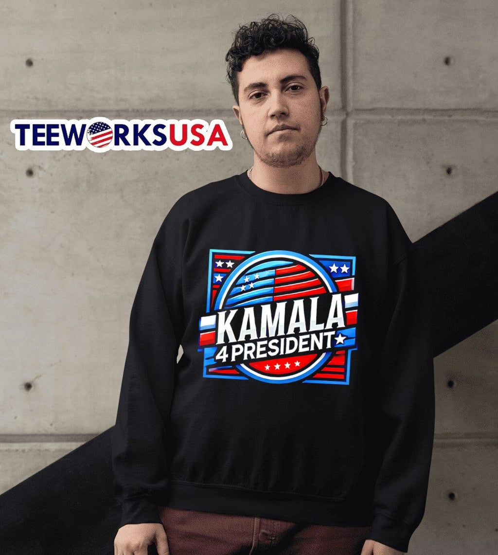 Kamala Harris 4 President 2024 Democratic Nominee - Adult & Kids T-Shirts, Sweatshirts & Hoodies apparel design preview 3