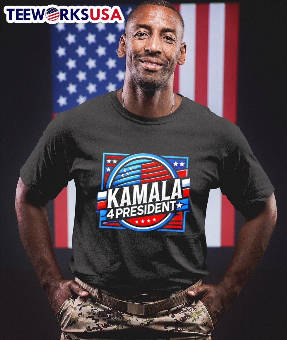 Kamala Harris 4 President 2024 Democratic Nominee - Adult & Kids T-Shirts, Sweatshirts & Hoodies apparel design preview 1