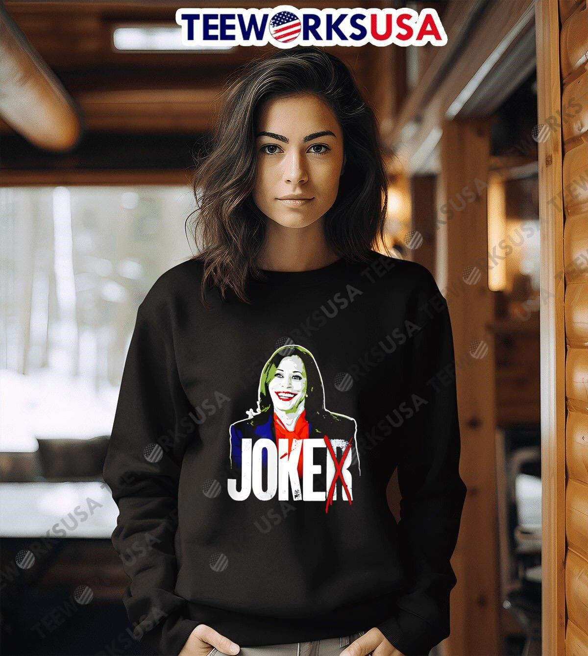 Kamala Harris Joke not Joker - Adult & Kids T-Shirts, Sweatshirts & Hoodies apparel design preview 3