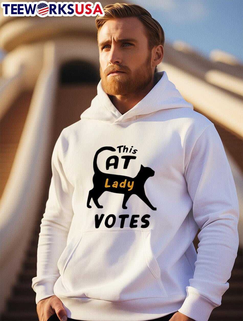 Kamala Harris This Cat Lady Votes - Adult & Kids T-Shirts, Sweatshirts & Hoodies apparel design preview 2