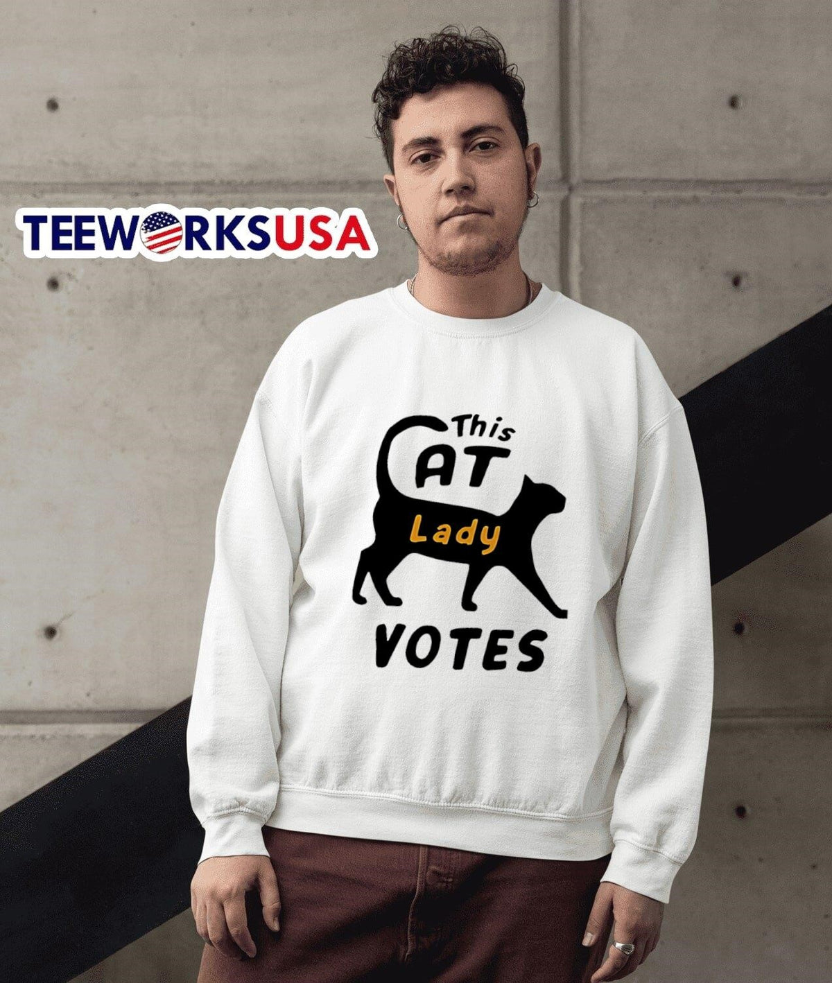 Kamala Harris This Cat Lady Votes - Adult & Kids T-Shirts, Sweatshirts & Hoodies apparel design preview 3