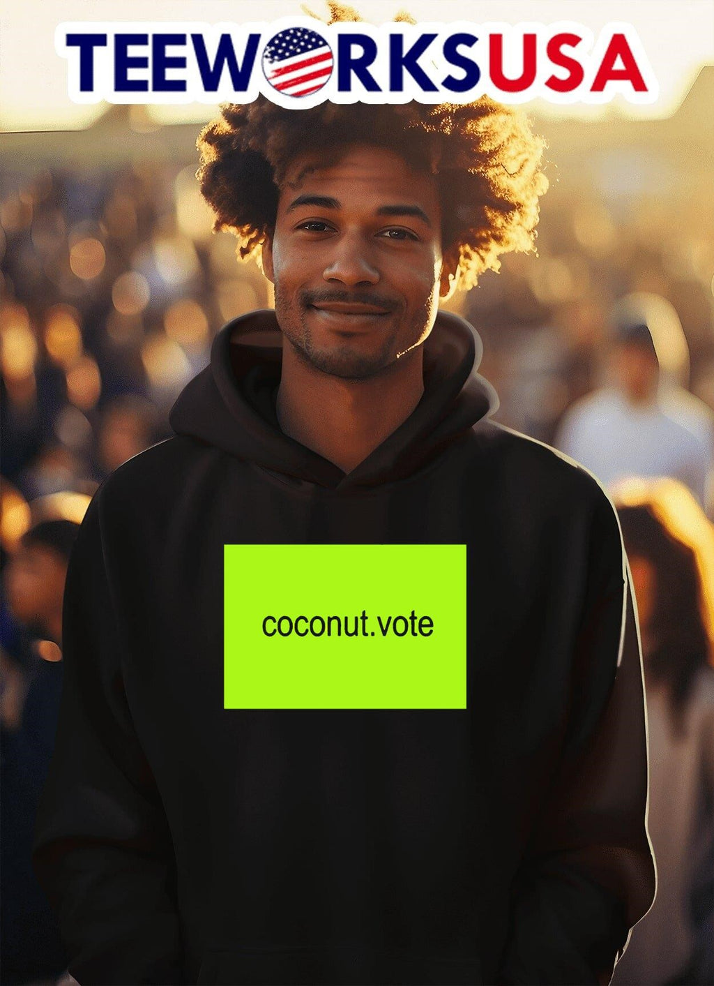 Kamala Harris coconut vote brat theme - Adult & Kids T-Shirts, Sweatshirts & Hoodies apparel design preview 2