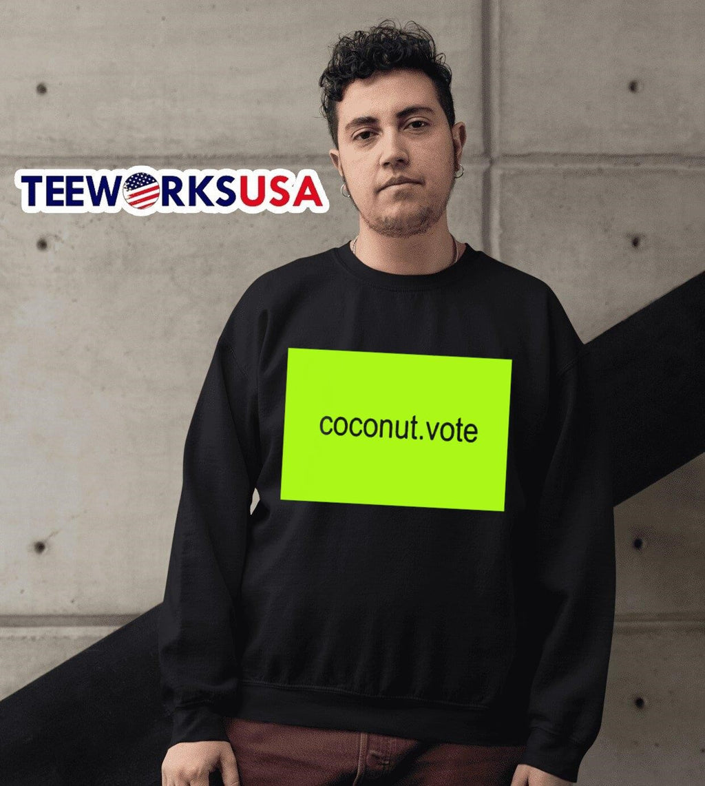 Kamala Harris coconut vote brat theme - Adult & Kids T-Shirts, Sweatshirts & Hoodies apparel design preview 3
