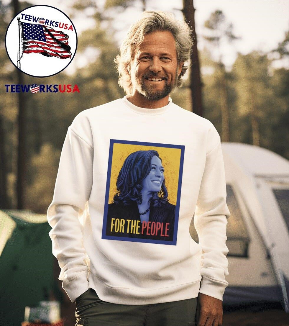 Kamala Harris for the people smiling - Adult & Kids T-Shirts, Sweatshirts & Hoodies apparel design preview 3