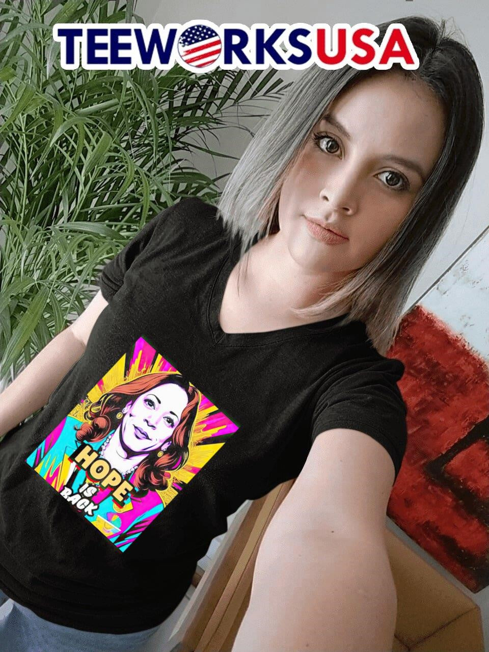 Kamala Harris hope is back art - Adult & Kids T-Shirts, Sweatshirts & Hoodies apparel design preview 4