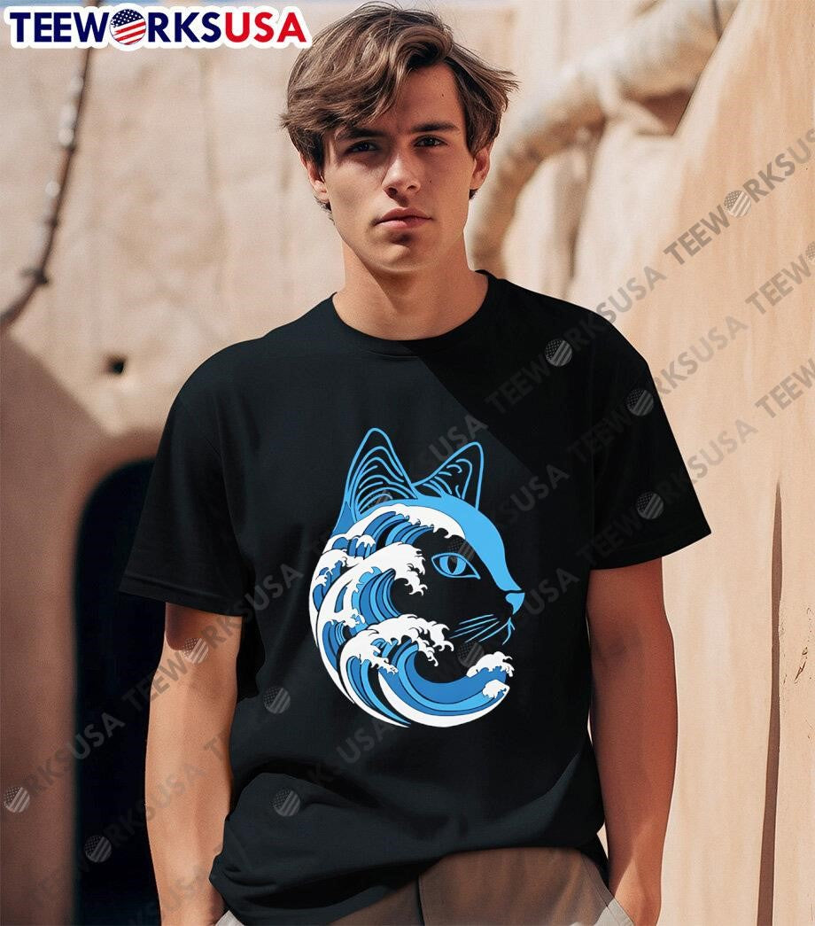 Kamala Harris wave cat 2024 - Adult & Kids T-Shirts, Sweatshirts & Hoodies apparel design preview 1