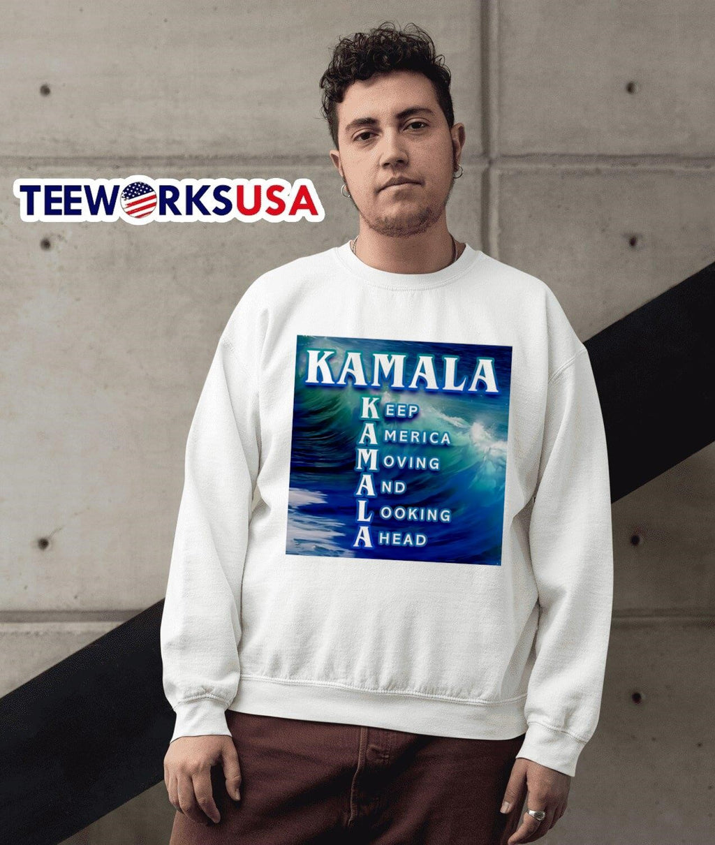 Kamala Keep America Moving And Looking Ahead - Adult & Kids T-Shirts, Sweatshirts & Hoodies apparel design preview 3