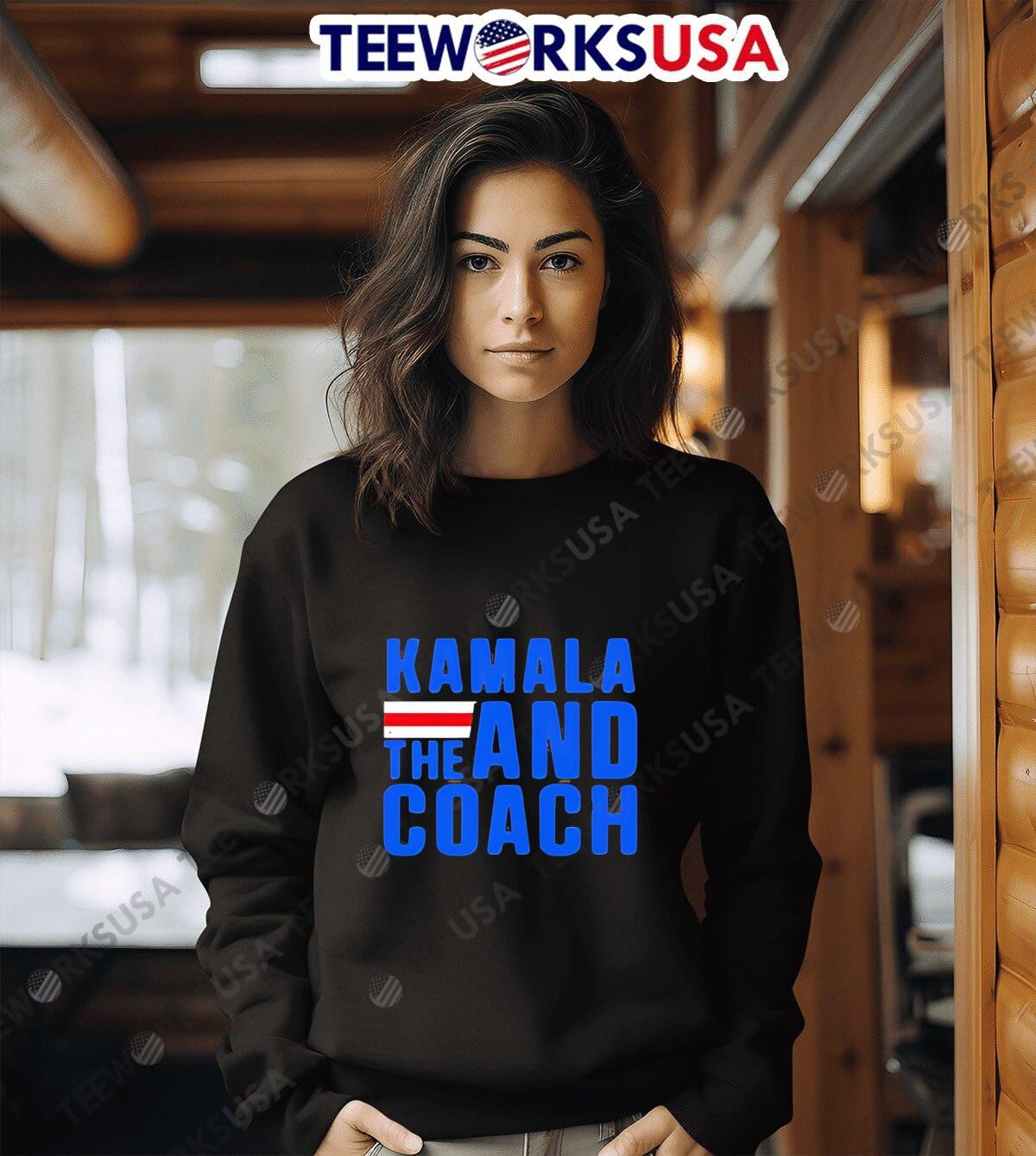 Kamala and the coach - Adult & Kids T-Shirts, Sweatshirts & Hoodies apparel design preview 3