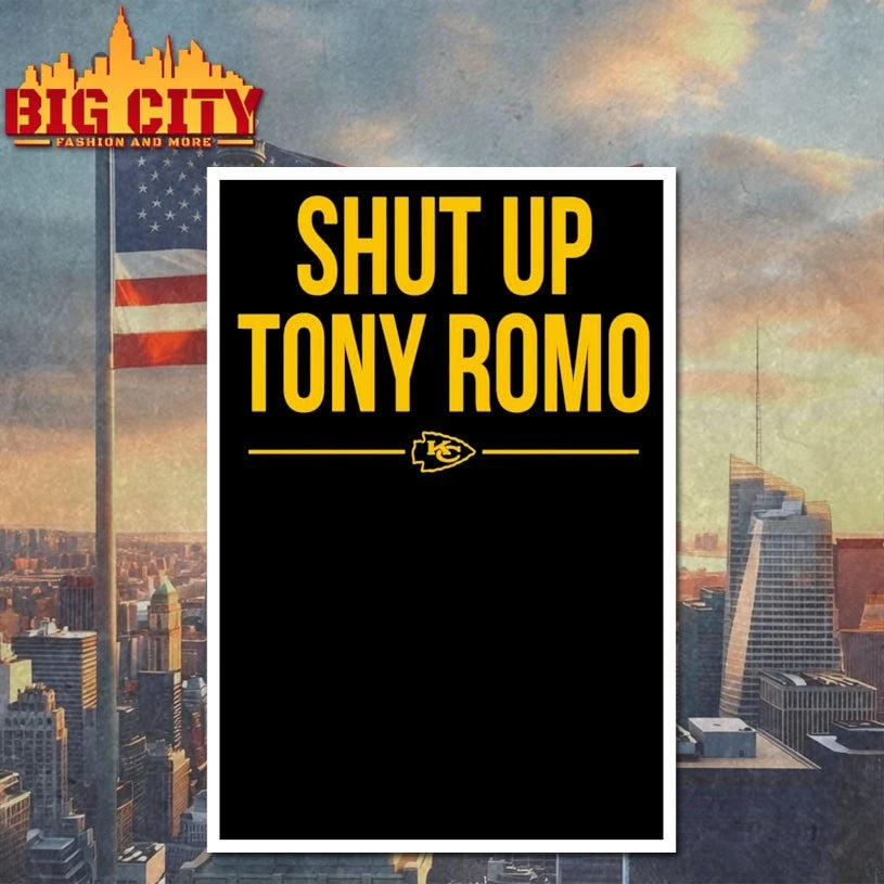 Kansas City Chiefs Shut Up Tony Romo - Adult & Kids T-Shirts, Sweatshirts & Hoodies apparel design preview 4