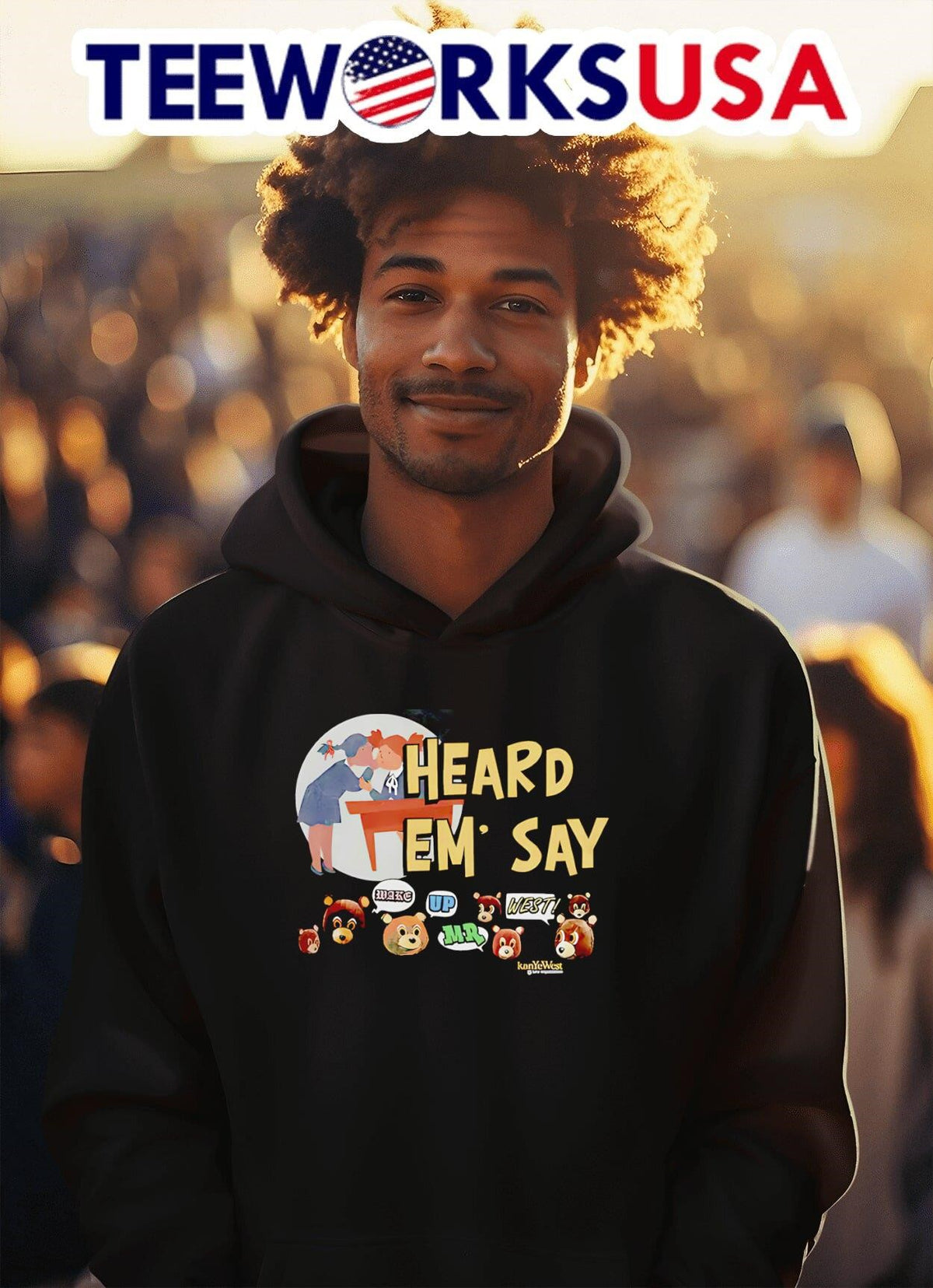 Kanye West Heard 'em Say - Adult & Kids T-Shirts, Sweatshirts & Hoodies apparel design preview 2