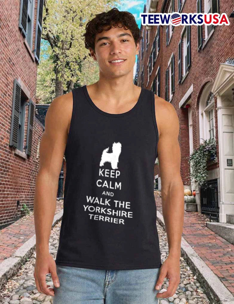 Keep Calm and Walk The Yorkshire Terrier - Adult & Kids T-Shirts, Sweatshirts & Hoodies apparel design preview 6