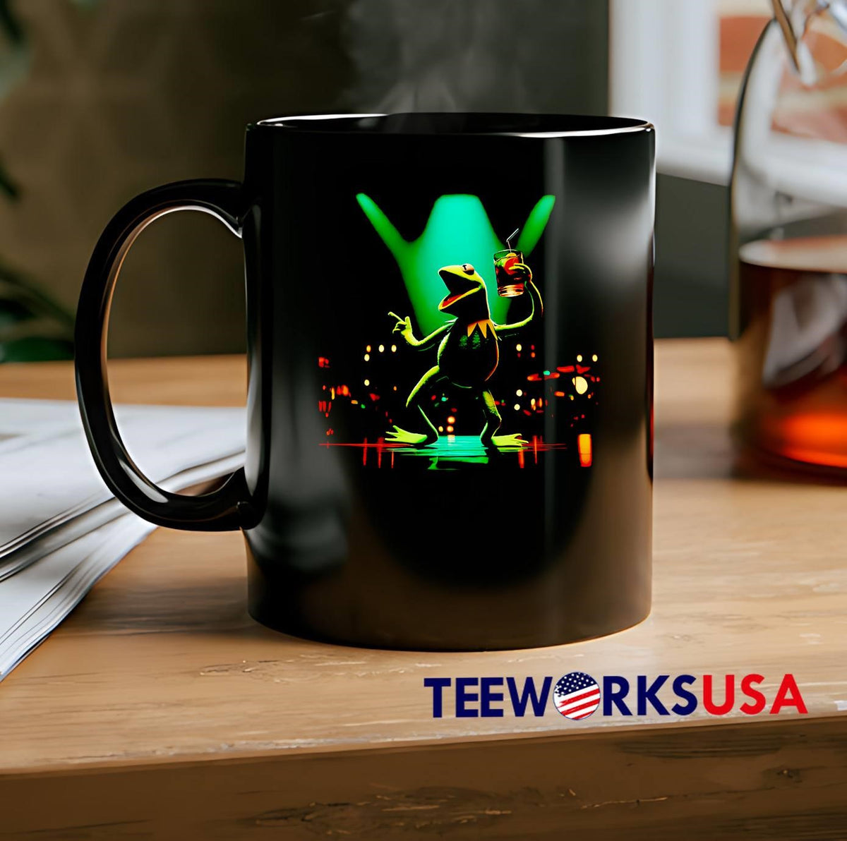 Kermit The Frog stage lights - Adult & Kids T-Shirts, Sweatshirts & Hoodies apparel design preview 2