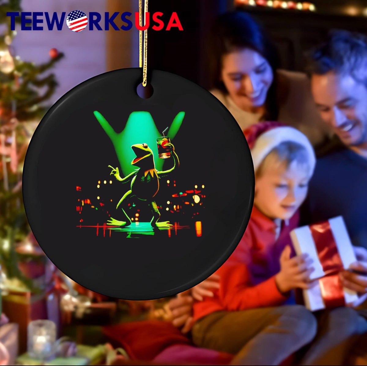Kermit The Frog stage lights - Adult & Kids T-Shirts, Sweatshirts & Hoodies apparel design preview 4