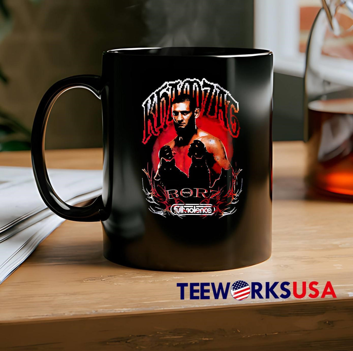 Khamzat Chimaev x Full Violence graphic retro - Adult & Kids T-Shirts, Sweatshirts & Hoodies apparel design preview 2