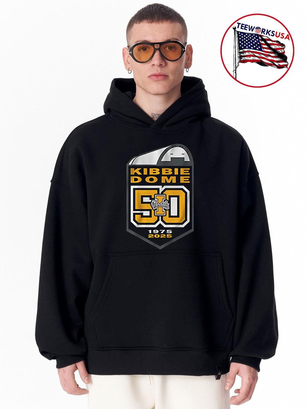 Kibbie Dome 50 Vandals 1975-2025 Idaho College - Adult & Kids T-Shirts, Sweatshirts & Hoodies apparel design preview 2