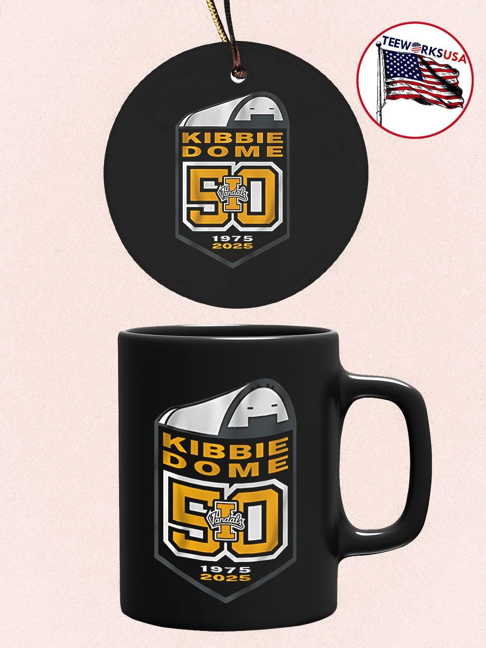 Kibbie Dome 50 Vandals 1975-2025 Idaho College - Adult & Kids T-Shirts, Sweatshirts & Hoodies apparel design preview 5