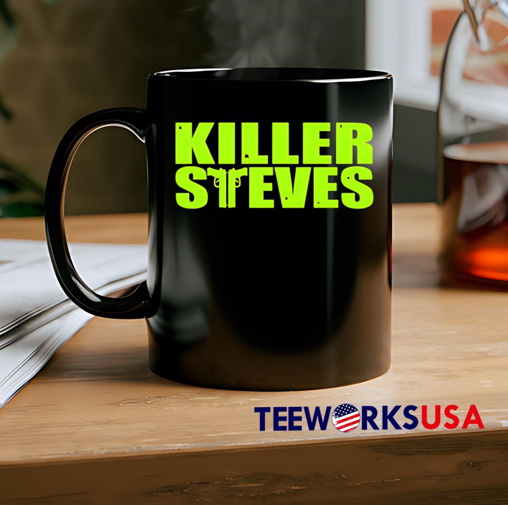 Killer Steves Gun Logo Neon Green - Adult & Kids T-Shirts, Sweatshirts & Hoodies apparel design preview 2