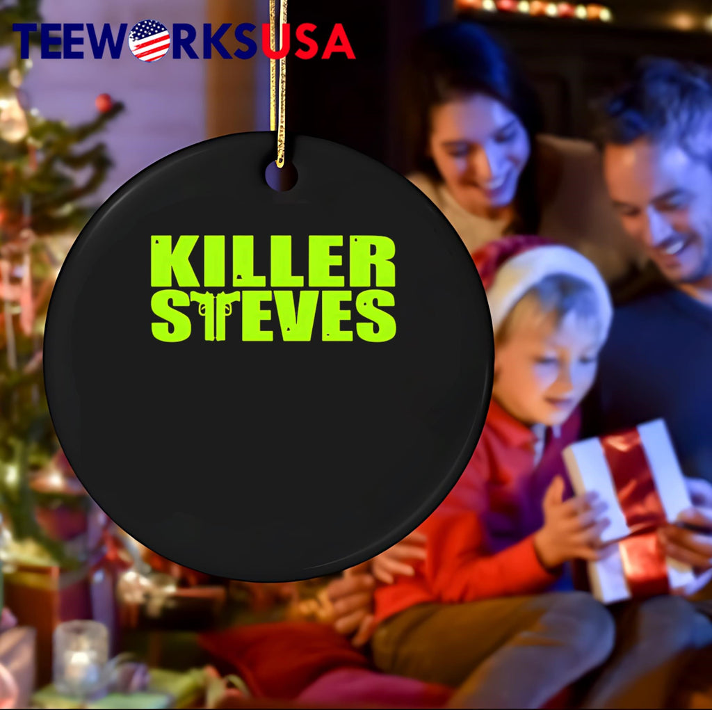 Killer Steves Gun Logo Neon Green - Adult & Kids T-Shirts, Sweatshirts & Hoodies apparel design preview 4