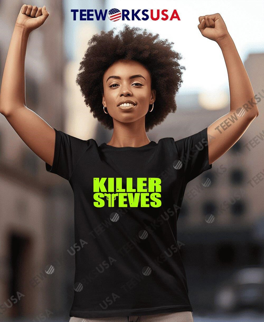 Killer Steves Gun Logo Neon Green - Adult & Kids T-Shirts, Sweatshirts & Hoodies apparel design preview 7