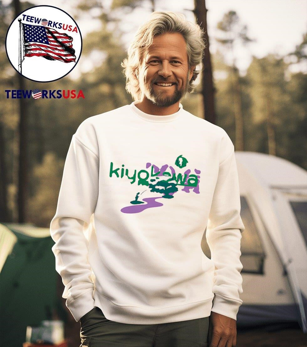 Kiyokawa green on light purple - Adult & Kids T-Shirts, Sweatshirts & Hoodies apparel design preview 3