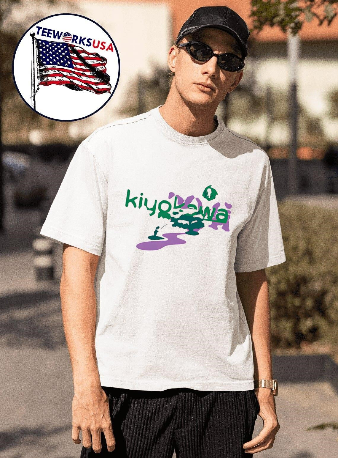 Kiyokawa green on light purple - Adult & Kids T-Shirts, Sweatshirts & Hoodies apparel design preview 1