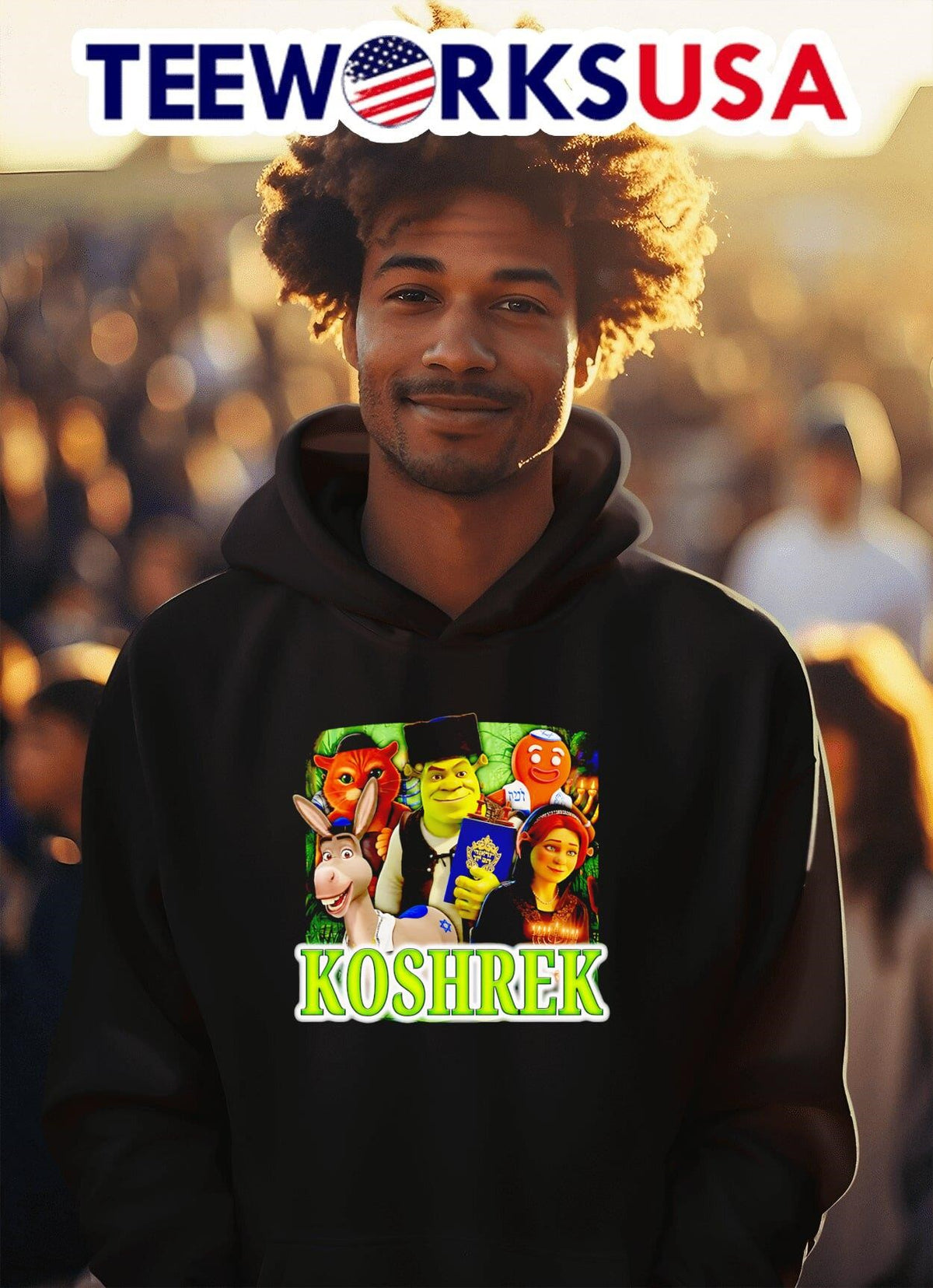 Koshrek Kosher Shrek - Adult & Kids T-Shirts, Sweatshirts & Hoodies apparel design preview 2